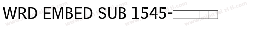 WRD EMBED SUB 1545字体转换